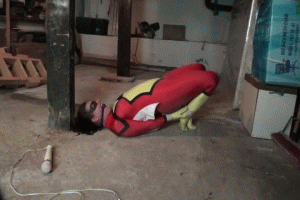 www.faythonfire.com - Spider Lady Fayth Hogtied in Basement thumbnail