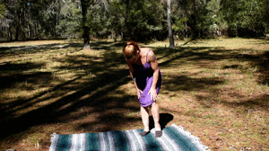 www.faythonfire.com - Destroyed Dresses Naked Hogtie Picnic In Woods thumbnail