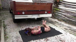 www.faythonfire.com - Hogtied In Truck Ready For Transport thumbnail