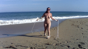 www.faythonfire.com - Fayth Staked Out Nude On the Beach thumbnail