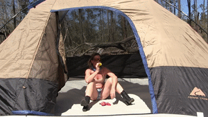 www.faythonfire.com - Finding & Blowing Balloons In Tent in Deep Woods Florida thumbnail